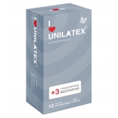 Презервативы с рёбрами Unilatex Ribbed - 12 шт. + 3 шт. в подарок - Unilatex - купить с доставкой в Пскове