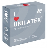 Презервативы с рёбрами Unilatex Ribbed - 3 шт. - Unilatex - купить с доставкой в Пскове