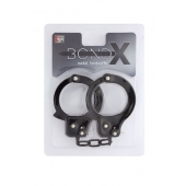 Чёрные наручники из листового металла BONDX METAL CUFFS BLACK - Dream Toys - купить с доставкой в Пскове