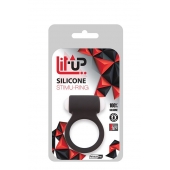 Чёрное эрекционное виброкольцо LIT-UP SILICONE STIMU RING 3 BLACK - Dream Toys - в Пскове купить с доставкой