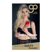 Пластиковая метелочка с красными пёрышками Small Feather Tickler - 32 см. - Blush Novelties - купить с доставкой в Пскове