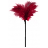 Пластиковая метелочка с красными пёрышками Small Feather Tickler - 32 см. - Blush Novelties - купить с доставкой в Пскове