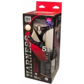 Пояс харнесс премиум класса WOMAN SIMPLEX(S) с 3 черными насадками - LOVETOY (А-Полимер) - купить с доставкой в Пскове