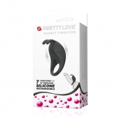 Чёрное эрекционное кольцо с вибрацией Rabbit Vibrator - Baile - в Пскове купить с доставкой