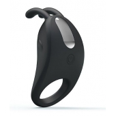 Чёрное эрекционное кольцо с вибрацией Rabbit Vibrator - Baile - в Пскове купить с доставкой