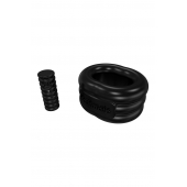 Чёрное эрекционное виброкольцо Stretch - Bathmate - в Пскове купить с доставкой