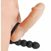 Насадка для двойного проникновения Double Fun Cock Ring with Double Penetration Vibe - XR Brands - в Пскове купить с доставкой