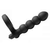 Насадка для двойного проникновения Double Fun Cock Ring with Double Penetration Vibe - XR Brands - в Пскове купить с доставкой