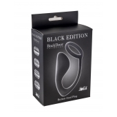 Чёрное эрекционное кольцо с анальной пробкой Button Anal Plug - Lola Games - в Пскове купить с доставкой