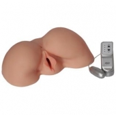 Телесная вибровагина из киберкожи с выносным пультом - LOVETOY (А-Полимер) - в Пскове купить с доставкой