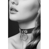 Узенький ошейник из полиуретана с кольцом - Bijoux Pour Toi - купить с доставкой в Пскове