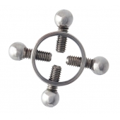 Серебристые зажимы для сосков на винтах - ToyFa - купить с доставкой в Пскове