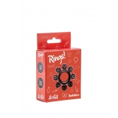 Чёрное эрекционное кольцо Rings Bubbles - Lola Games - в Пскове купить с доставкой