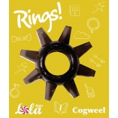 Чёрное эрекционное кольцо Rings Cogweel - Lola Games - в Пскове купить с доставкой