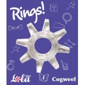 Прозрачное эрекционное кольцо Rings Cogweel - Lola Games - в Пскове купить с доставкой