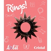 Чёрное эрекционное кольцо Rings Cristal - Lola Games - в Пскове купить с доставкой