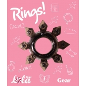 Чёрное эрекционное кольцо Rings Gear - Lola Games - в Пскове купить с доставкой