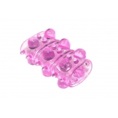 Розовая насадка на пенис Rings Armour - Lola Games - в Пскове купить с доставкой