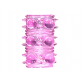 Розовая насадка на пенис Rings Armour - Lola Games - в Пскове купить с доставкой