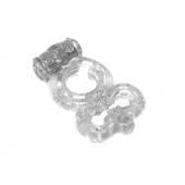 Прозрачное эрекционное кольцо Rings Treadle с подхватом - Lola Games - в Пскове купить с доставкой