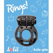 Черное эрекционное кольцо с вибрацией Rings Axle-pin - Lola Games - в Пскове купить с доставкой