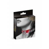 Красный узенький чокер с кольцом - Bijoux Pour Toi - купить с доставкой в Пскове