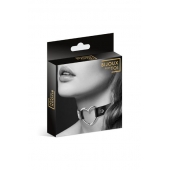 Чёрный чокер с кольцом в форме сердца - Bijoux Pour Toi - купить с доставкой в Пскове