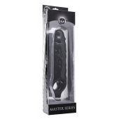 Чёрная увеличивающая насадка на член Mamba Cock Sheath Packaged - 16,5 см. - XR Brands - в Пскове купить с доставкой