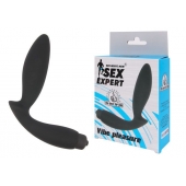 Чёрный вибростимулятор простаты Sex Expert Vibe Pleasure - Sex Expert - в Пскове купить с доставкой