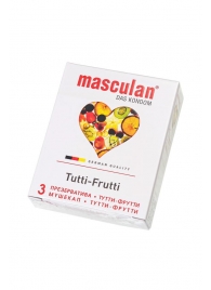 Жёлтые презервативы Masculan Ultra Tutti-Frutti с фруктовым ароматом - 3 шт. - Masculan - купить с доставкой в Пскове