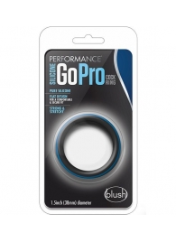 Черно-синее эрекционное кольцо Silicone Go Pro Cock Ring - Blush Novelties - в Пскове купить с доставкой