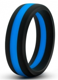 Черно-синее эрекционное кольцо Silicone Go Pro Cock Ring - Blush Novelties - в Пскове купить с доставкой
