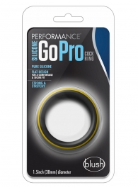 Черно-желтое силиконовое эрекционное кольцо Silicone Go Pro Cock Ring - Blush Novelties - в Пскове купить с доставкой