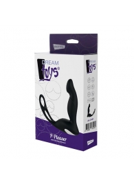 Черный вибромассажер простаты P-PLEASER W ERECTION ENHANCE - Dream Toys - в Пскове купить с доставкой