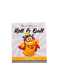 Стимулирующий презерватив-насадка Roll   Ball Banana - Sitabella - купить с доставкой в Пскове