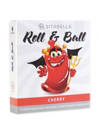 Стимулирующий презерватив-насадка Roll   Ball Cherry - Sitabella - купить с доставкой в Пскове