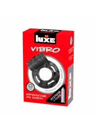 Чёрное эрекционное виброкольцо Luxe VIBRO  Африканский Эль Дьябло  + презерватив - Luxe - в Пскове купить с доставкой