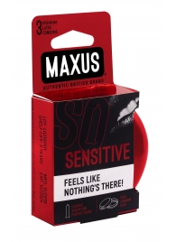 Ультратонкие презервативы в железном кейсе MAXUS Sensitive - 3 шт. - Maxus - купить с доставкой в Пскове