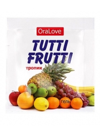 Пробник гель-смазки Tutti-frutti со вкусом тропических фруктов - 4 гр. - Биоритм - купить с доставкой в Пскове