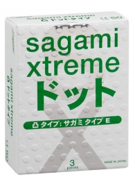 Презервативы Sagami Xtreme SUPER DOTS с точками - 3 шт. - Sagami - купить с доставкой в Пскове