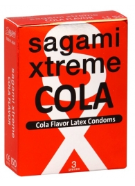 Ароматизированные презервативы Sagami Xtreme COLA - 3 шт. - Sagami - купить с доставкой в Пскове