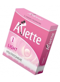 Ультратонкие презервативы Arlette Light - 3 шт. - Arlette - купить с доставкой в Пскове