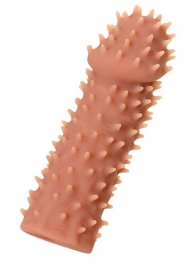 Телесная реалистичная насадка KOKOS Extreme Sleeve 07 с дополнительной стимуляцией - 12,7 см. - KOKOS - в Пскове купить с доставкой