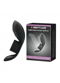 Черное кольцо на пенис с вибрацией Vibration Penis Sleeve - Baile - в Пскове купить с доставкой