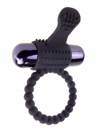 Черное эрекционное виброкольцо Vibrating Silicone Super Ring - Pipedream - в Пскове купить с доставкой