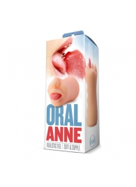 Телесный мастурбатор-ротик с язычком Oral Anne - Blush Novelties - в Пскове купить с доставкой