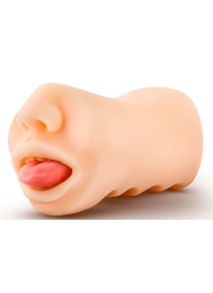 Телесный мастурбатор-ротик с язычком Oral Anne - Blush Novelties - в Пскове купить с доставкой
