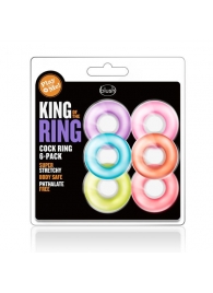 Набор из 6 эрекционных колец King of the Ring - Blush Novelties - в Пскове купить с доставкой