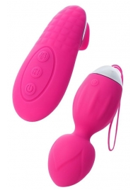 Розовые виброшарики TELLA с пультом-стимулятором - ToyFa в Пскове Розовые виброшарики TELLA с пультом-стимулятором - ToyFa