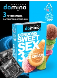 Презервативы для орального секса DOMINO Sweet Sex с ароматом мороженого - 3 шт. - Domino - купить с доставкой в Пскове